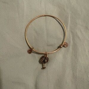 Alex and Ani Gold Palm Tree Charm Bracelet